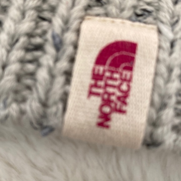 The North Face Gray Knit Beanie Tassels & Pom-Pom - Picture 2 of 6